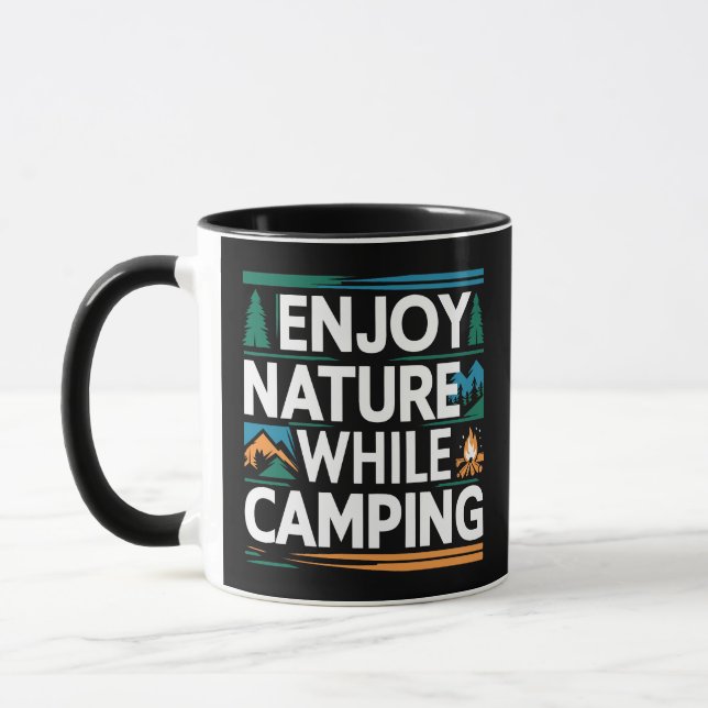 Njut av naturen under camping mugg (Vänster)