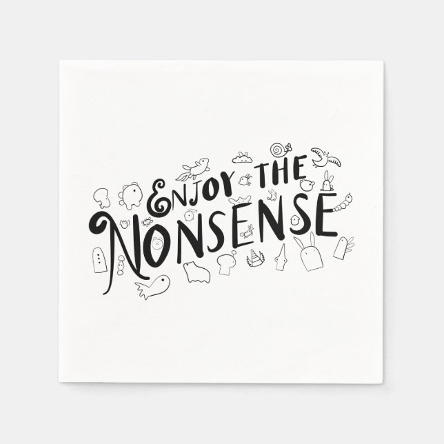 Njut av nonsens pappersservett (Framsidan)