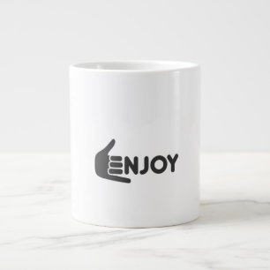 Njut av nuet • Ren njutning • Njut av varje ögonbl Jumbo Mugg