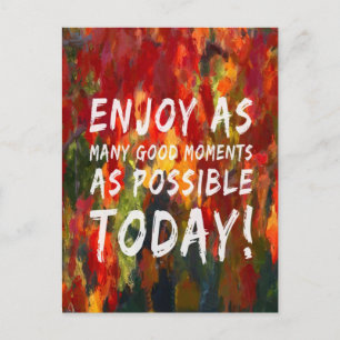 Njut av nyheter vykort