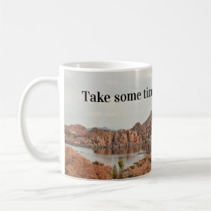 Njut av Prescott Arizona Red Sten Sjö Kaffemugg