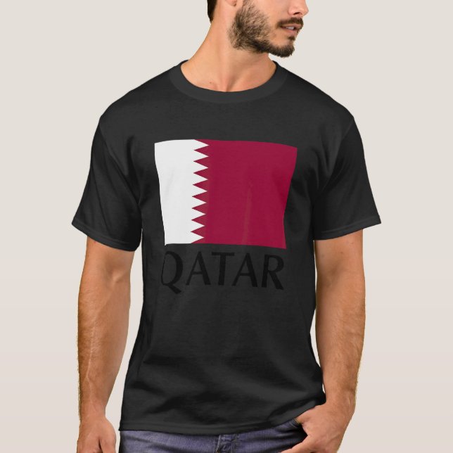 Njut av Qatar-Flagga grafiktular och Coola T Shirt (Framsida)