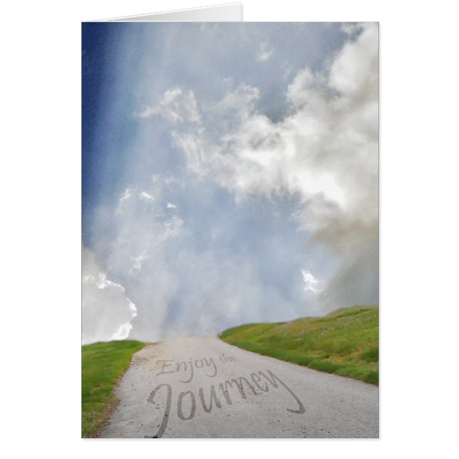 Njut av resan hälsningskort (Framsidan)