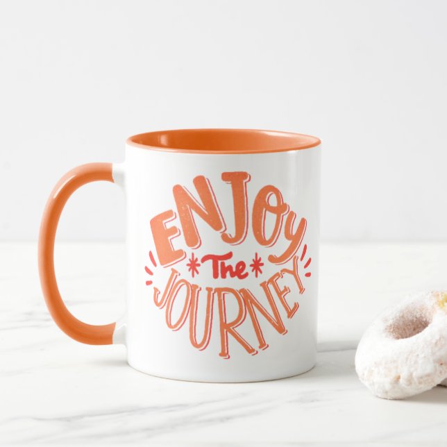 Njut av resan - Retro Motivational Mugg (Med munk)