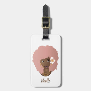 Njut av resan, Rosa Afro Vit och Lila Bagagebricka