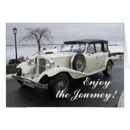 Njut av resbilen hälsningskort