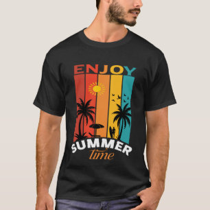 Njut av Retro Beach T-shirt för sommaren