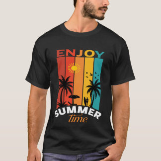 Njut av Retro Beach T-shirt för sommaren