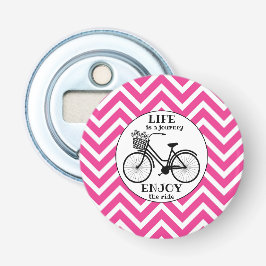 Njut av riden | Cykel med blommor i rörelse Flasköppnare