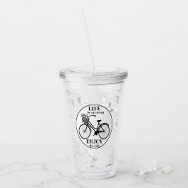 Njut av riden | Cykel med blommor i rörelse Take Away Mugg