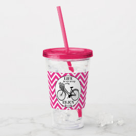 Njut av riden | Cykel med blommor i rörelse Take Away Mugg