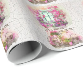 Njut av riden | Vattenfärgscykel med blommor Presentpapper