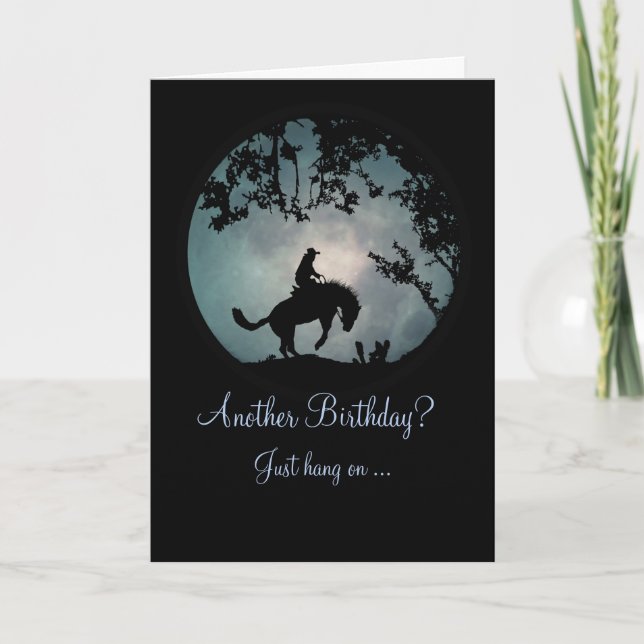 Njut av ridkortet Cowboy Birthday Kort (Framsida)