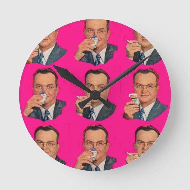 Njut av röken, njut av paketet rund klocka (Framsida)