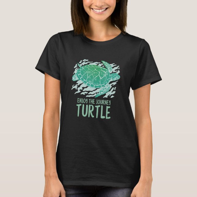 Njut av sköldpaddans Vintage Sea Turtle T Shirt (Framsida)