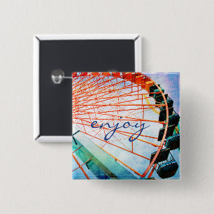 Njut av skript Carnival Ferris Wheel Photo Bold Knapp