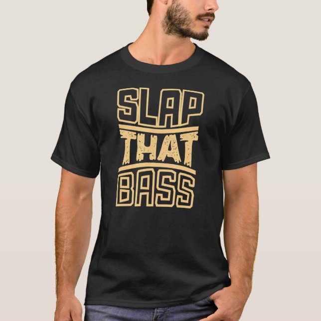 Njut av Slap Bass Guitar Sylt-sessionssnäcka som ä T Shirt (Framsida)