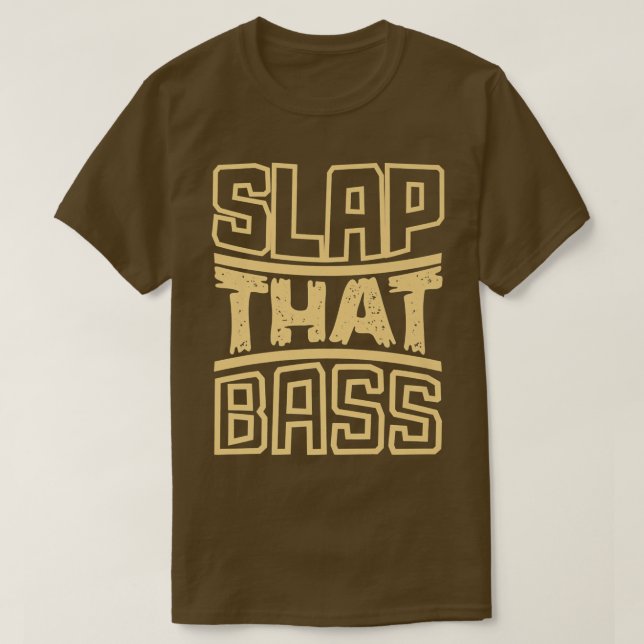 Njut av Slap Bass Guitar Sylt-sessionssnav som bas T Shirt (Design framsida)