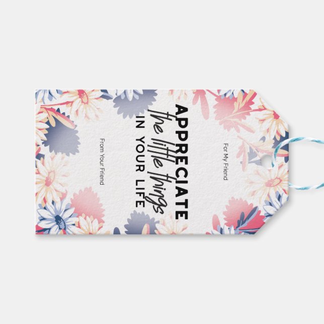 Njut av små sak-offerter presentetikett (Framsidan (Horisontell))