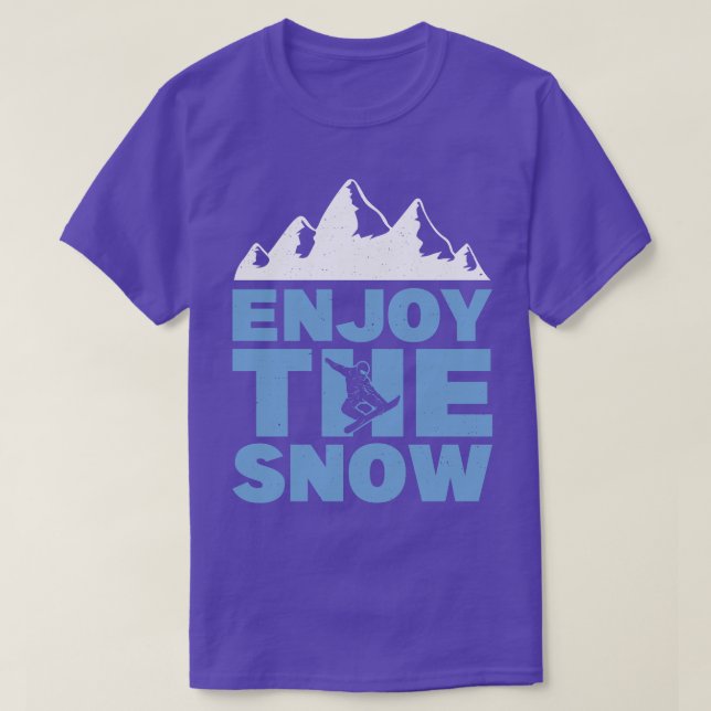Njut av Snö Snowboarder T Shirt (Design framsida)