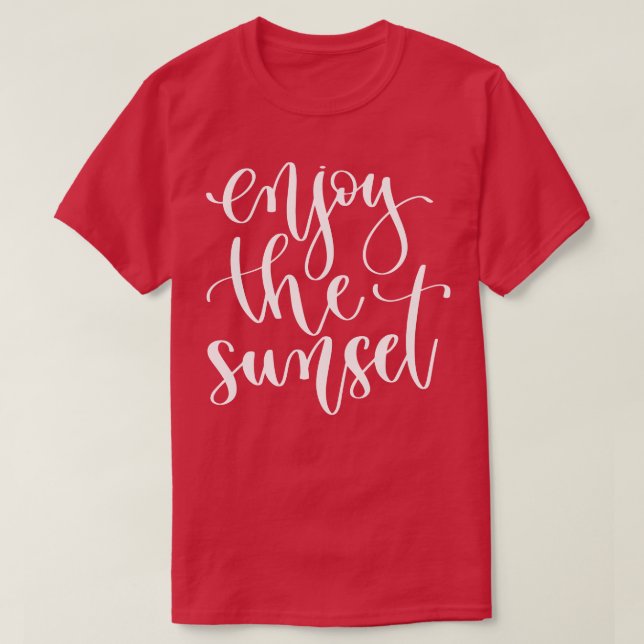 Njut av solnedgången 1 t shirt (Design framsida)