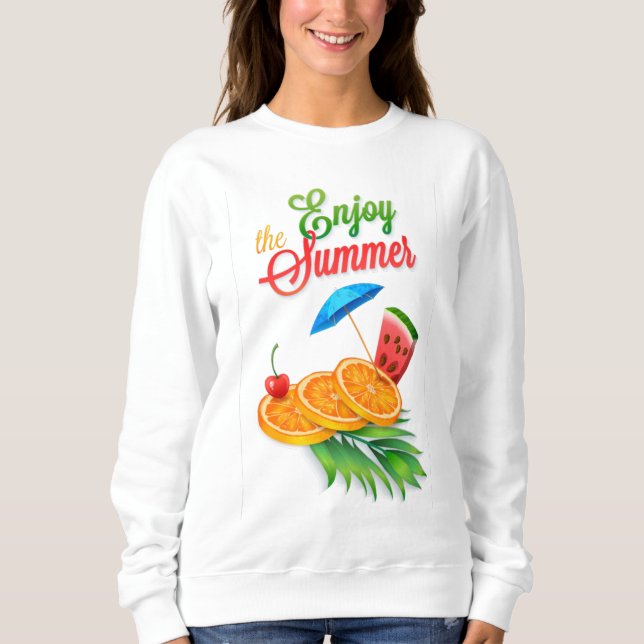 Njut av sommaren med frukt t shirt (Framsida)