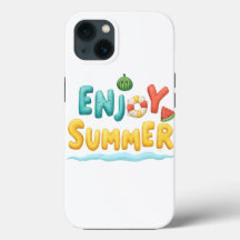 Njut av sommartextillustration