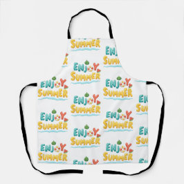 Njut av sommartextillustration