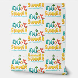 Njut av sommartextillustration