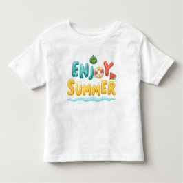 Njut av sommartextillustration t shirt