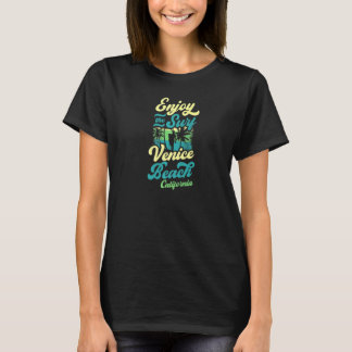 Njut Av Surfing Venice Beach Kalifornien Surfing R T Shirt