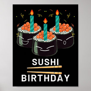 Njut av Sushi Födelsedag För Gåvor Män Kvinnor Bar Poster