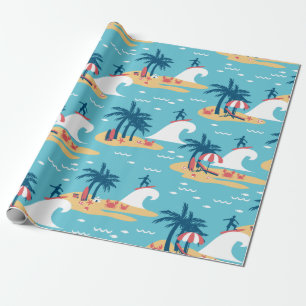 Njut av Tecknaden Blå surfing Presentpapper