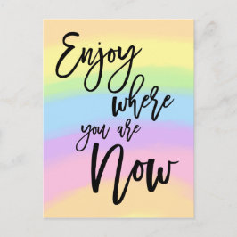 Njut av var du nu citerar Regnbow Färg Vykort