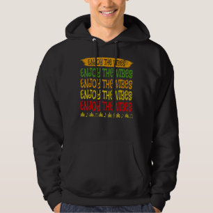Njut av Vibes Reggae Stil för Reggae Music Hoodie