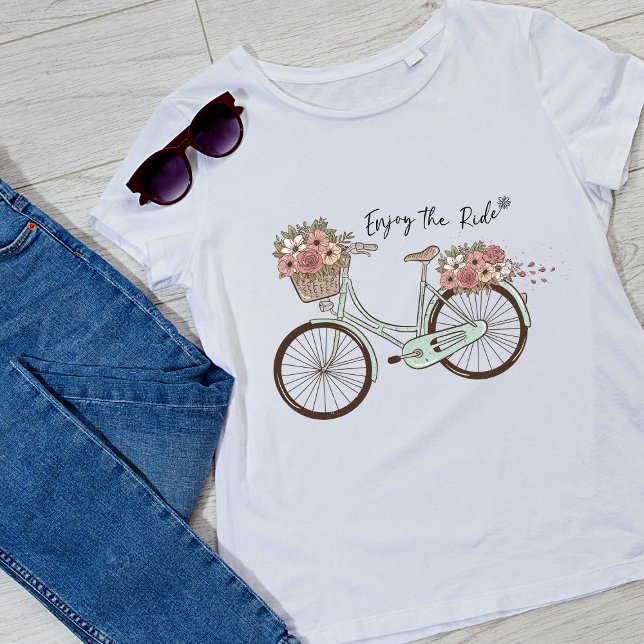 Njut av vintagen Cykelkvinnor T Shirt (Skapare uppladdad)