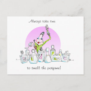 Njut av vykortet parfym vykort