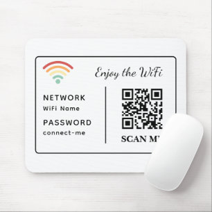 Njut av WiFi QR-koden Network Namn & Password Musmatta