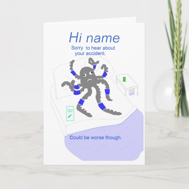 Njut gott efter olyckan, lägg till namn på framsid kort (Framsida)