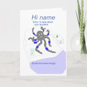 Njut gott efter olyckan, lägg till namn på framsid kort