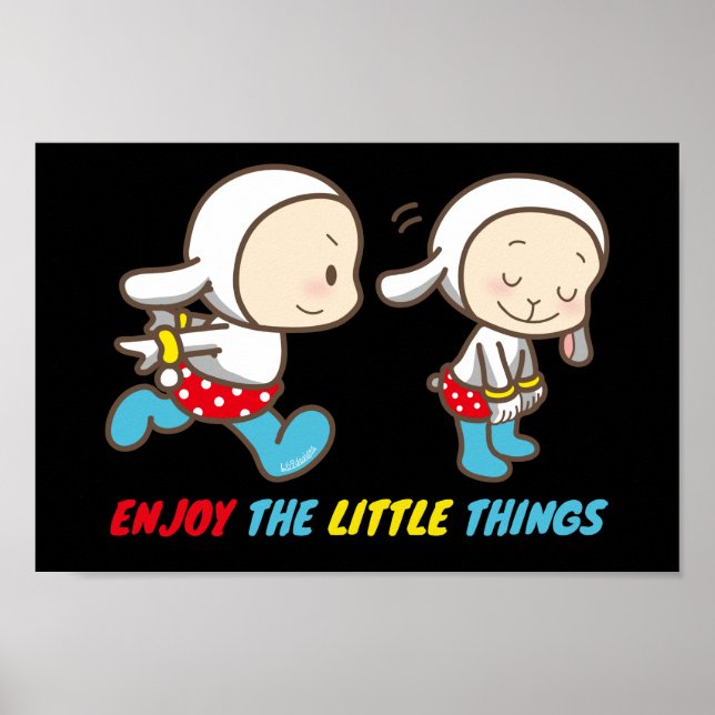 NJUT LITTLE SAK söt rolig motivation Poster (Framsidan)