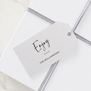Njut   Minimalistisk Personlig av typografi Presentetikett