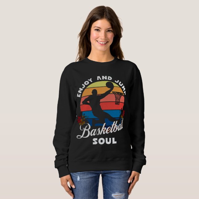 Njut och jump, Basketball-själ T Shirt (Hel framsida)