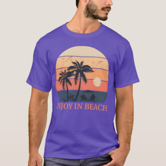njut på stranden sommar vän t shirt