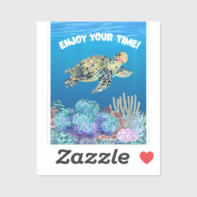 Njut sköldpadda klistermärken (Ark)