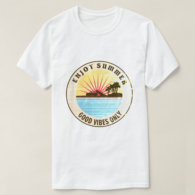 Njut sommar, bara bra vibes t shirt (Design framsida)