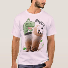 njuta av bubba tea dinosaur t shirt