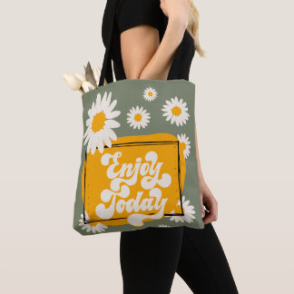 Njuta Idag Totebag, Blommig Totebag Tygkasse