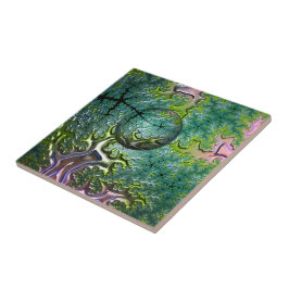 Njutande av den keramiska plattan för resan kakelplatta