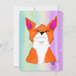 Njuter av snön! julkort